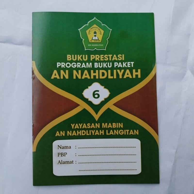 Buku Prestasi Jilid 6 An Nahdliyah Langitan